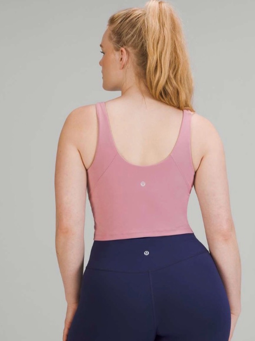 Lululemon Align high neck Pink taupe Scoop-Back Cropped Tank Top